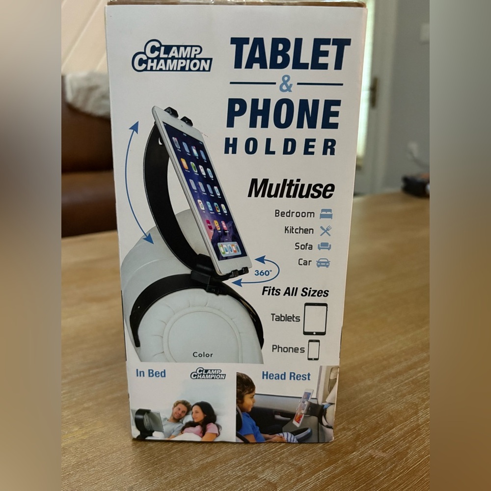 Champion Multiuse Tablet & Phone Holder - White